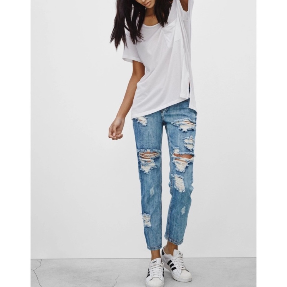 One Teaspoon | Awesome Baggies Distressed Boyfriend Jeans